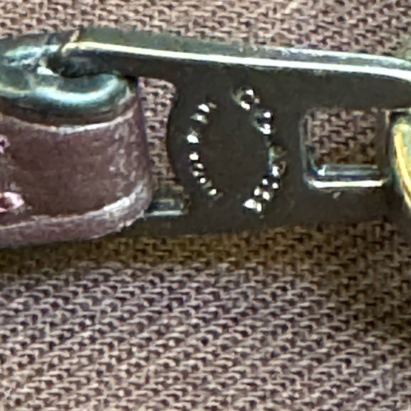 Coach Lexy Burgundy Brown leather trim zip wallet+Dustbag NWOT - Picture 3 of 9